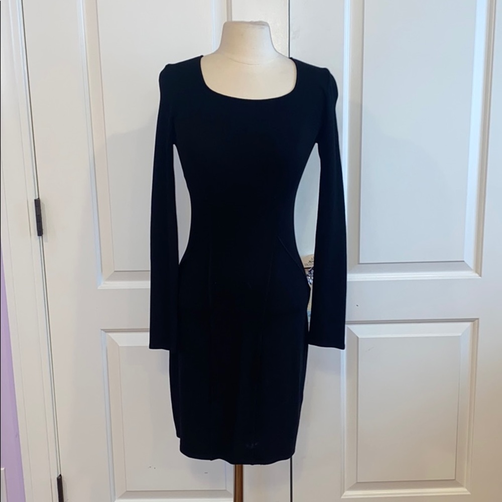 Helmut Lang Black Long Sleeve Dress